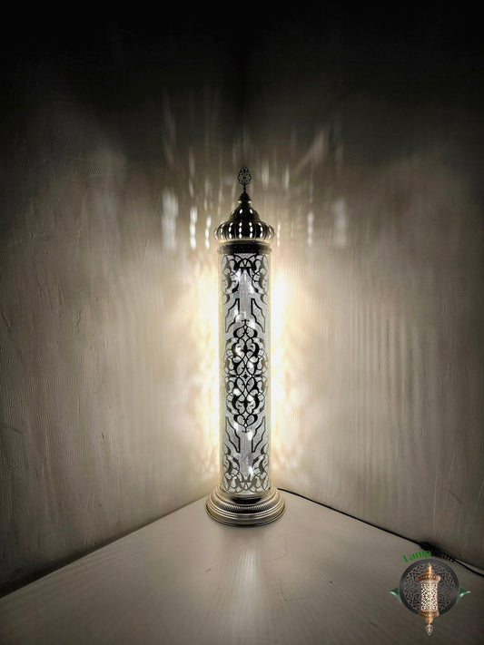 Elegant Cylinder Floor Lamp - Moroccan Turkish Inspired Home Decor | Ambient Lighting for Living Room