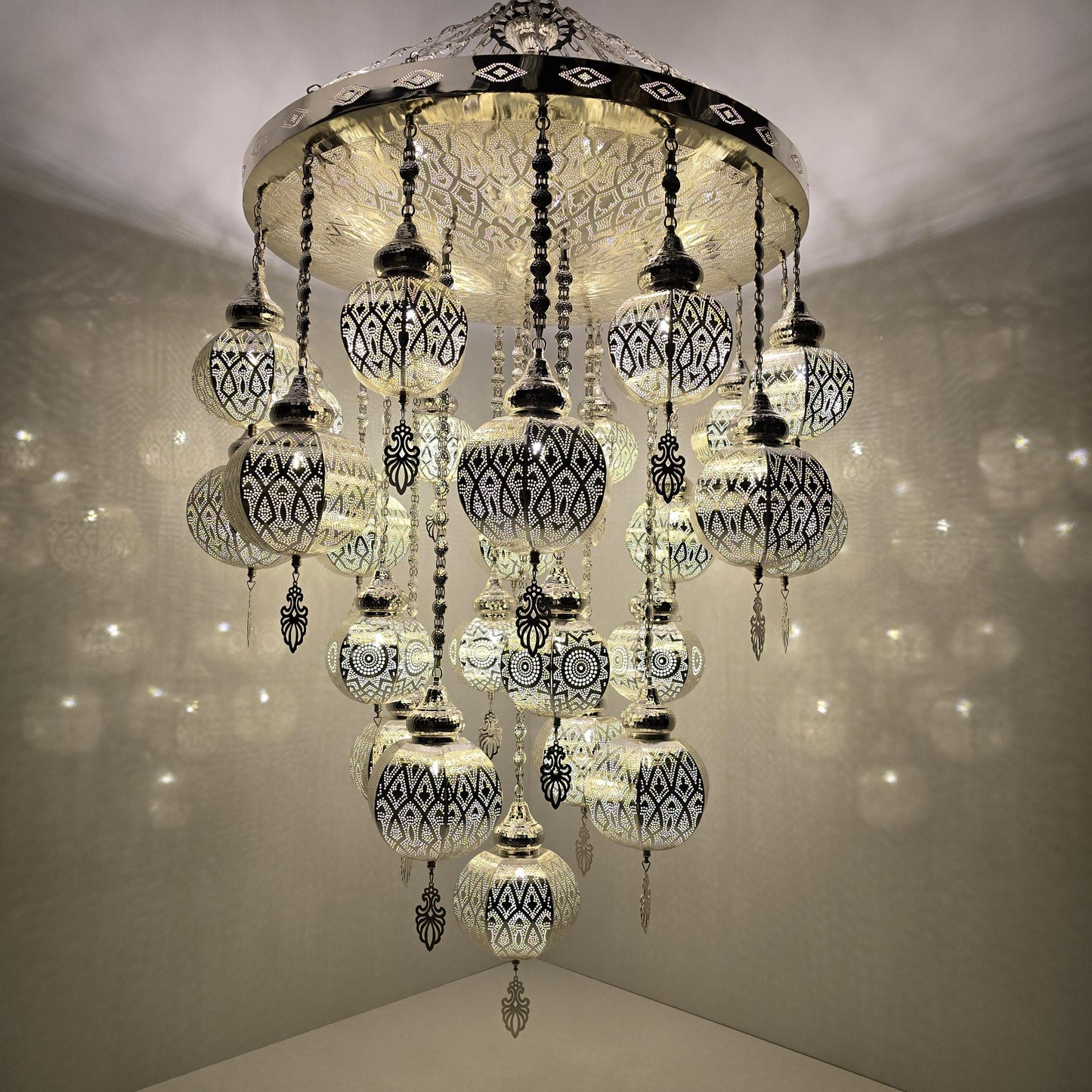 Stylish Moroccan Ceiling Light Fixture | Boho Hanging Pendant Lamp for Cozy Home Interiors