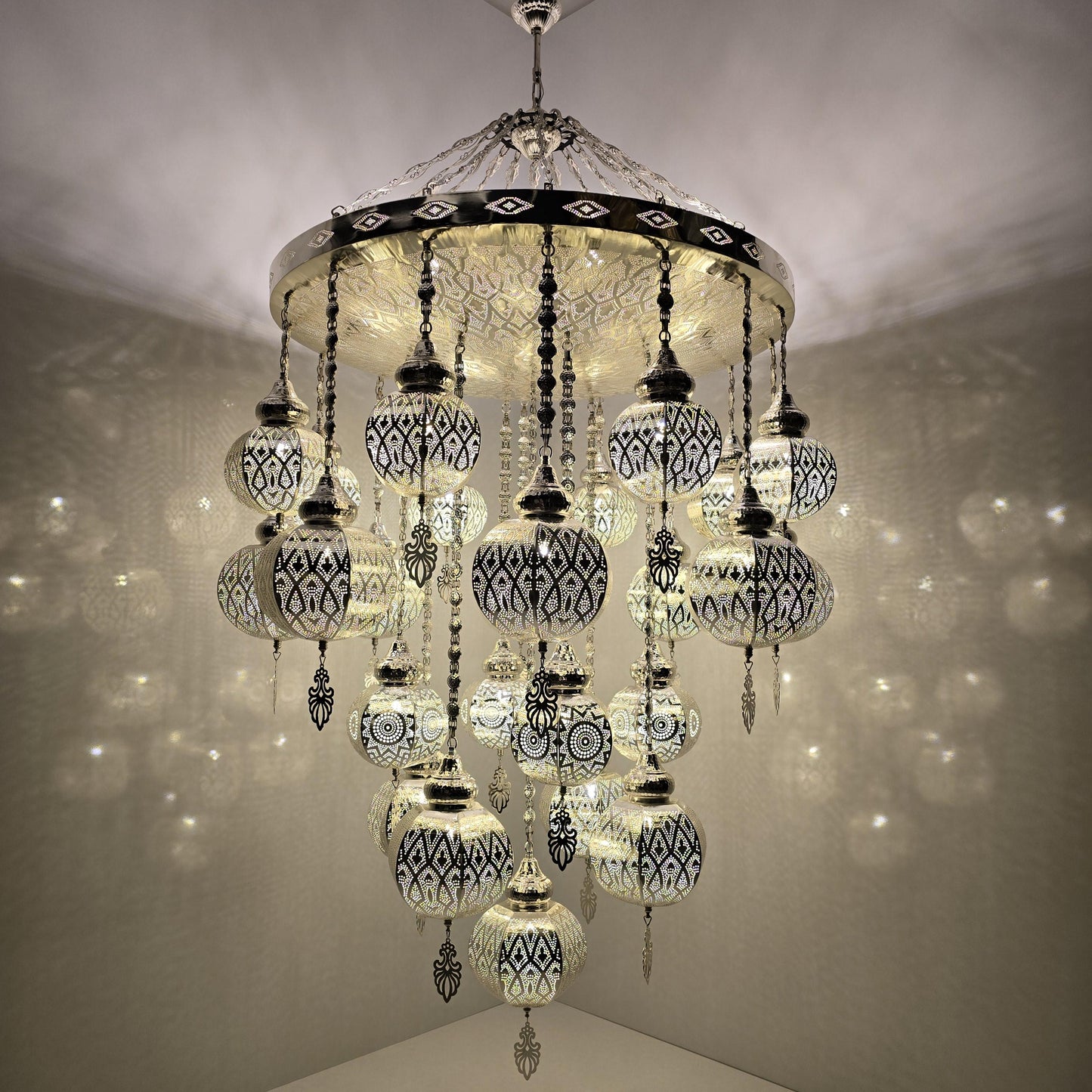 Stylish Moroccan Ceiling Light Fixture | Boho Hanging Pendant Lamp for Cozy Home Interiors