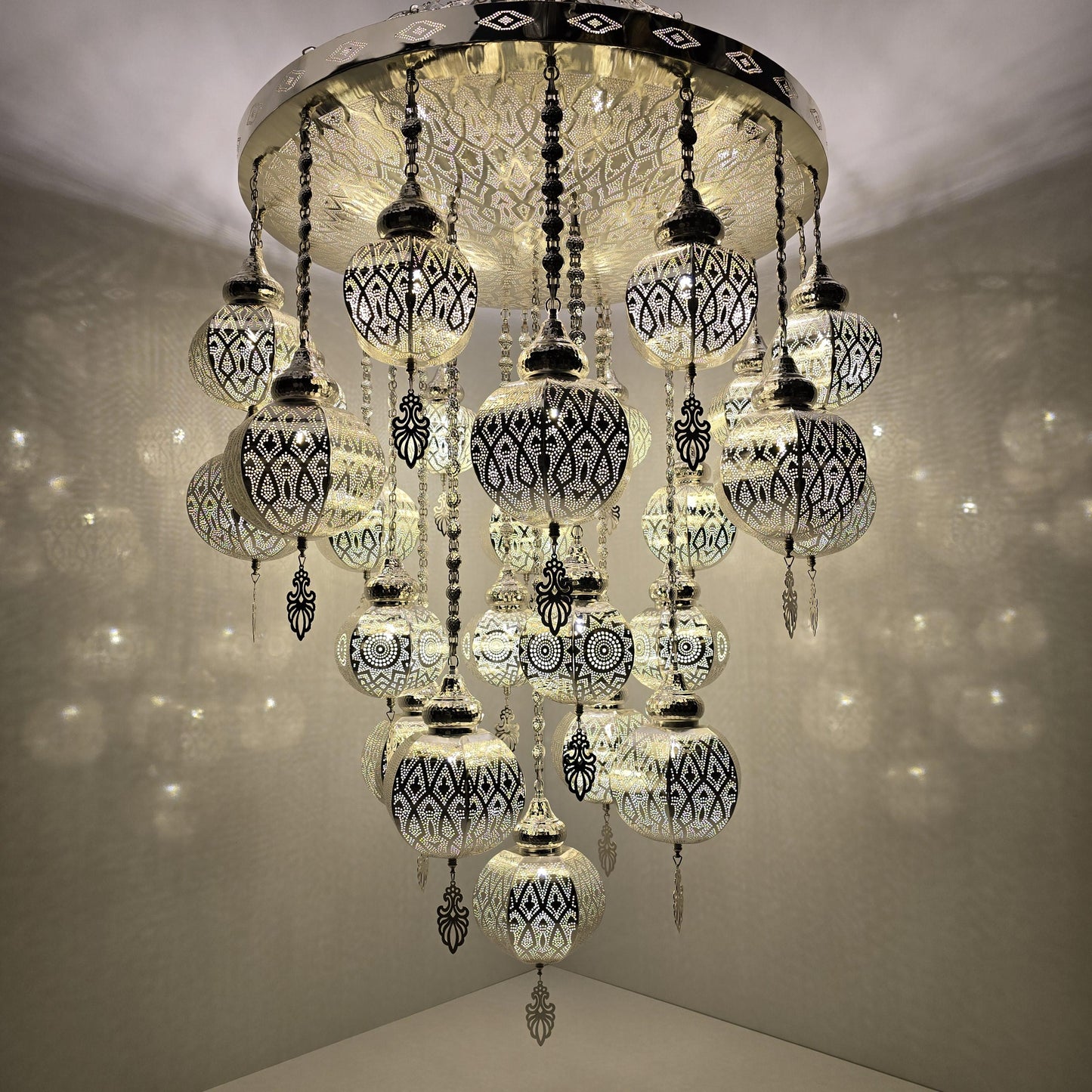 Stylish Moroccan Ceiling Light Fixture | Boho Hanging Pendant Lamp for Cozy Home Interiors