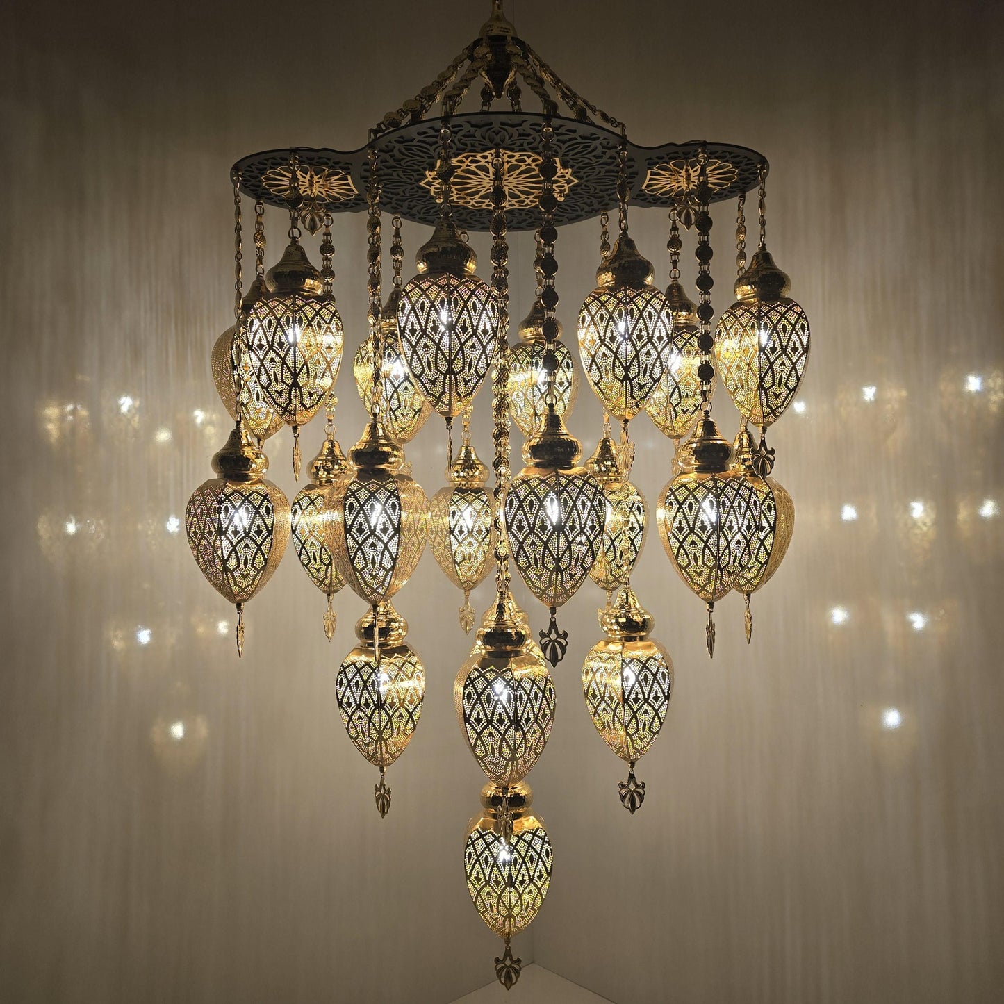 Handmade Moroccan Hanging Pendant Lamp | Boho Dome Ceiling Light Fixture