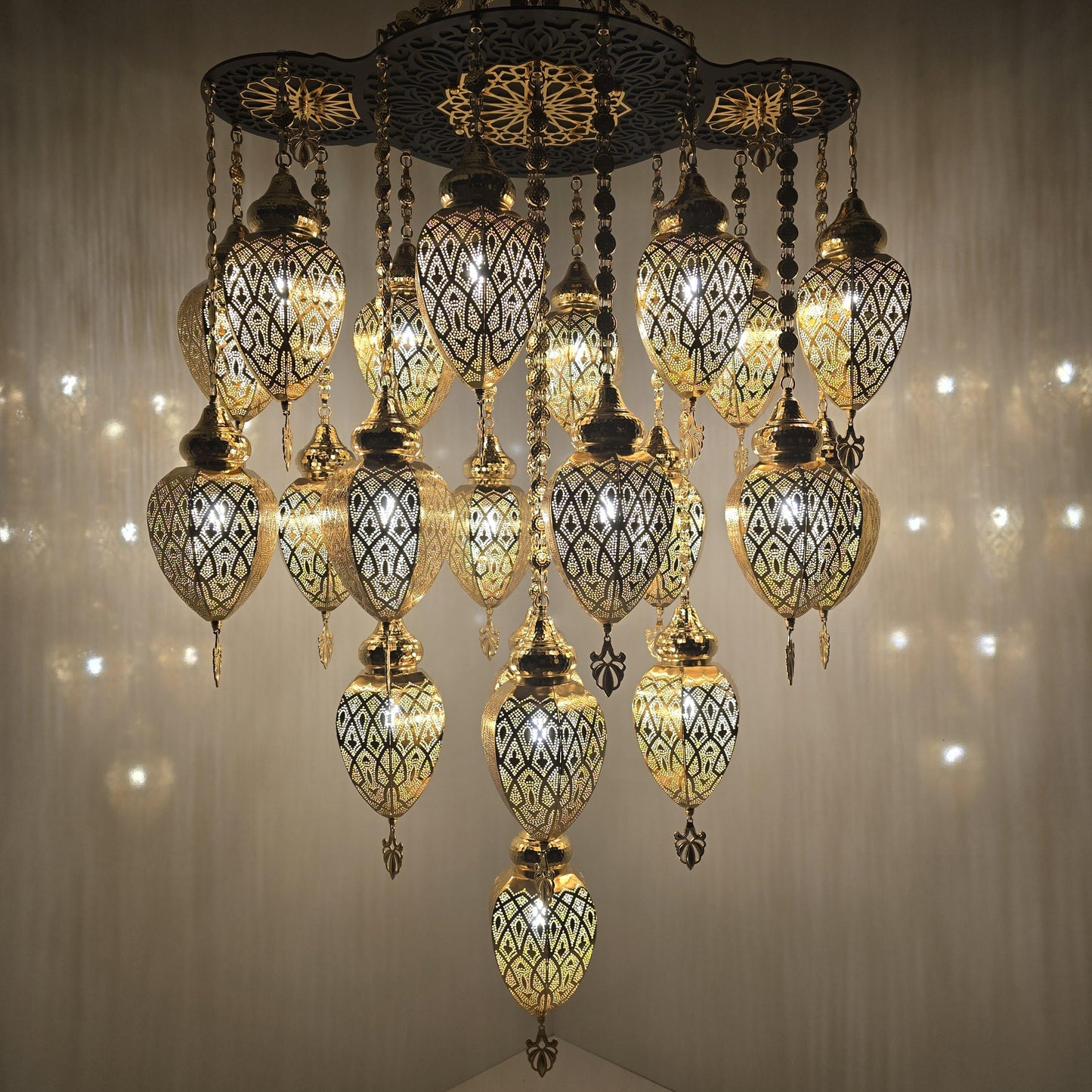 Handmade Moroccan Hanging Pendant Lamp | Boho Dome Ceiling Light Fixture
