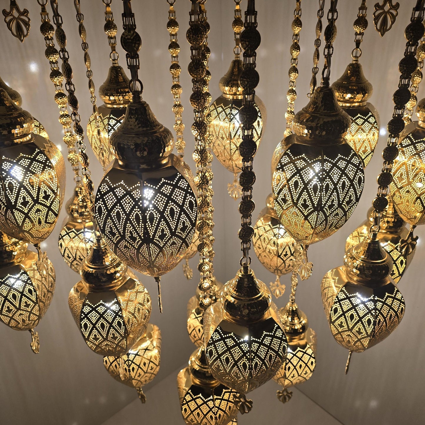 Handmade Moroccan Hanging Pendant Lamp | Boho Dome Ceiling Light Fixture