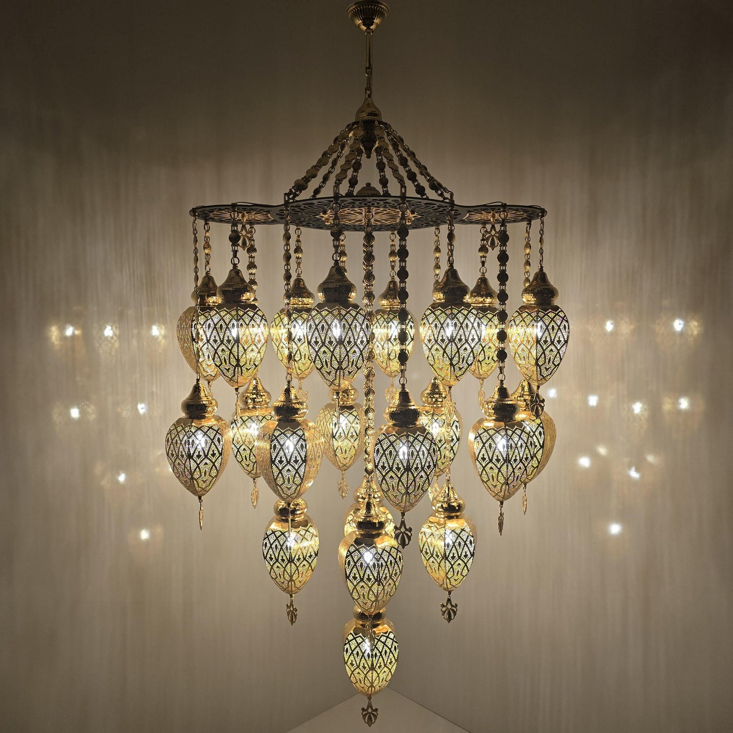 Handmade Moroccan Hanging Pendant Lamp | Boho Dome Ceiling Light Fixture